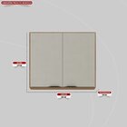 Armário Aéreo De Cozinha | 80cm - 2 Portas Firenze Amêndola T